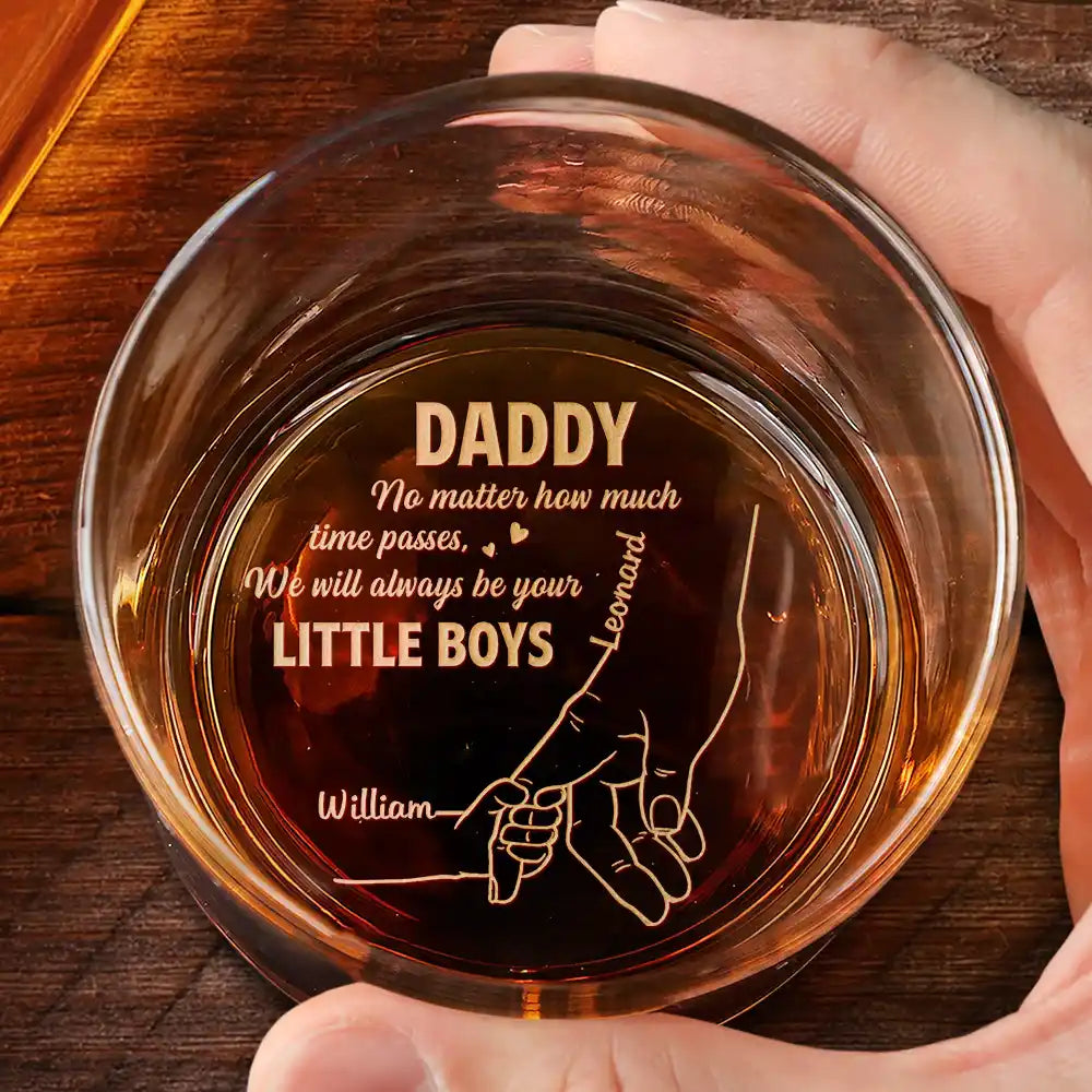 Gift For Father,Gift For Grandpa,Dad - Children,Non-Eng,Icon,Sentimental - Dad I Will Always Be Your Little Girl - Personalized Engraved Whiskey Glass