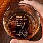 Gift For Father,Gift For Grandpa,Dad - Children,Non-Eng,Icon,Sentimental - Dad I Will Always Be Your Little Girl - Personalized Engraved Whiskey Glass