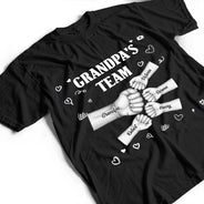Gift For Husband,Gift For Yourself,Gift For Men,Gift For Father,Gift For Grandpa,Non-Eng,Icon,Playful - Daddy's Team Fist Bump - Personalized T Shirt