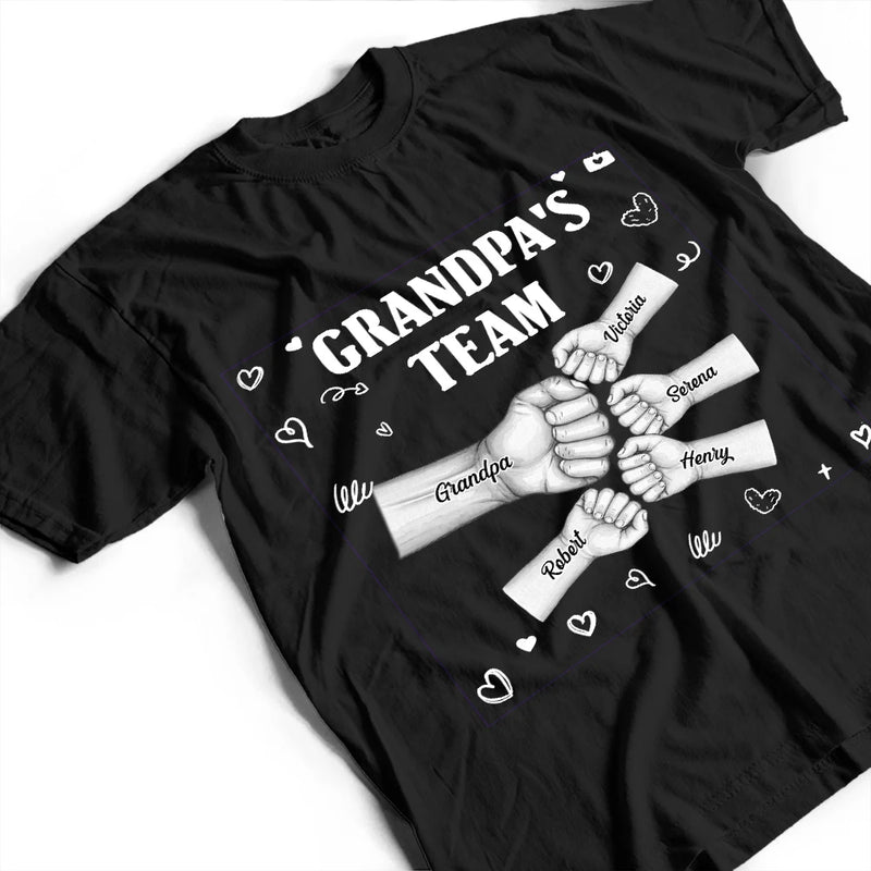 Gift For Husband,Gift For Yourself,Gift For Men,Gift For Father,Gift For Grandpa,Non-Eng,Icon,Playful - Daddy's Team Fist Bump - Personalized T Shirt