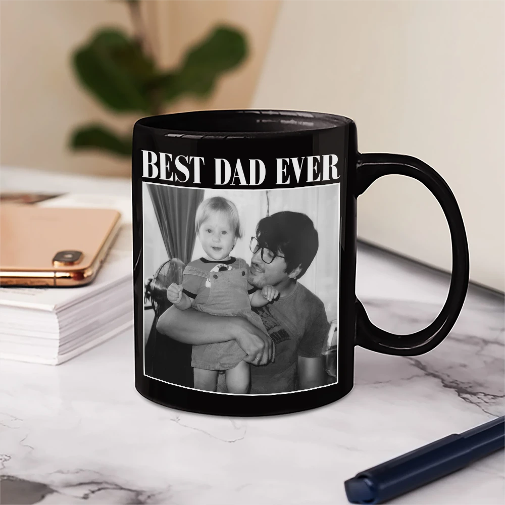 Gift For Husband,Gift For Yourself,Gift For Men,Gift For Father,Gift For Grandpa,Non-Eng,Photo,Cozy - Custom Photo Best Dad Ever No 1 Grandpa - Personalized Mug