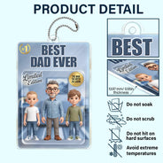 Gift For Father,Custom Photo,Art Design,Playful,Photo - Toybox Figure - Custom Photo Toybox Figure Best Dad Grandpa Ever - Personalized Acrylic Car Hanger