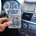 Gift For Father,Custom Photo,Art Design,Playful,Photo - Toybox Figure - Custom Photo Toybox Figure Best Dad Grandpa Ever - Personalized Custom Shaped Acrylic Car Visor Clip