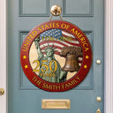 America 250th,Independence Day,Family,Proud,Custom Text - 250th Anniversary USA - Personalized Custom Shaped Wood Sign