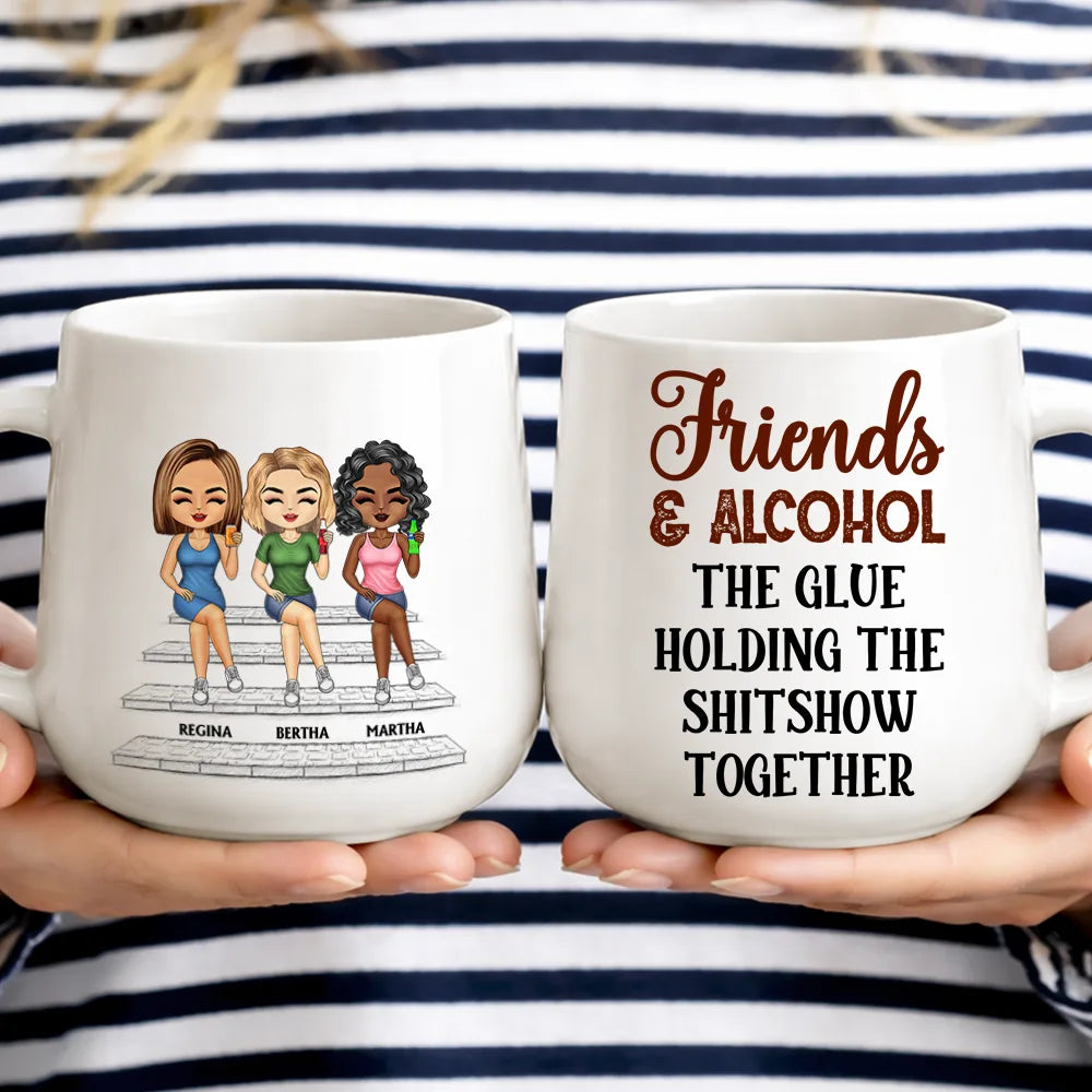 Gift For Bestie, Humorous, Vector - We're Not Sugar And Spice And Everything Nice We're Sage And Hood - Personalized Tapered Mug
