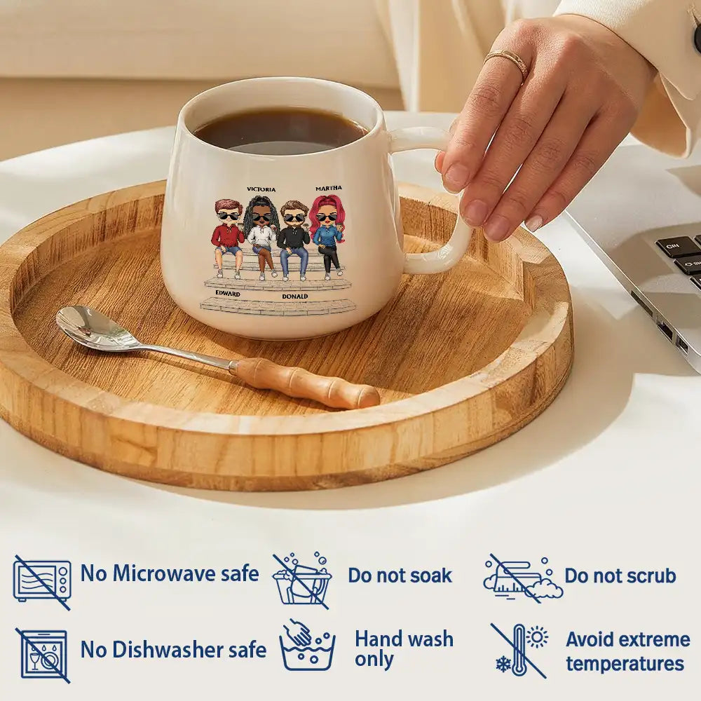 Gift For Bestie, Humorous, Vector - We're Not Sugar And Spice And Everything Nice We're Sage And Hood - Personalized Tapered Mug