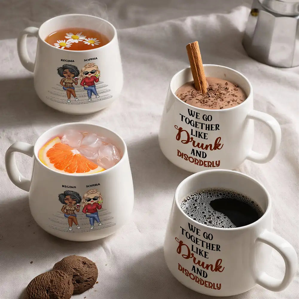 Gift For Bestie, Humorous, Vector - We're Not Sugar And Spice And Everything Nice We're Sage And Hood - Personalized Tapered Mug