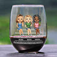 Gift For Bestie,Humorous,Vector - We're Not Sugar And Spice And Everything Nice We're Sage And Hood - Personalized Stemless Wine Glass