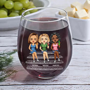 Gift For Bestie,Humorous,Vector - We're Not Sugar And Spice And Everything Nice We're Sage And Hood - Personalized Stemless Wine Glass