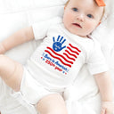 Gift For Baby,America 250th,Independence Day,Top Market,Adorable,Custom Text - Born In America's 250th Year - Personalized Baby Onesie
