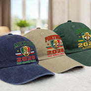 Gift For Yourself, Proud, Summer Soccer Games, Icon - Football Team National Flag - Personalized Vintage Washed Denim Cap