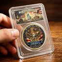 America 250th, Custom Photo, Independence Day, Family, Proud, Upload Full Photo, Custom Text - Custom Photo Family America In God We Trust - Personalized Commemorative Keepsake Coin