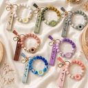 Sentimental, Icon - A True Friendship Is A Journey Without An End - Personalized Leather Beaded Keychain