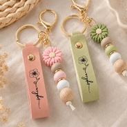 Nurse, Proud, Icon - Nurse Never Forget The Difference That You Make - Personalized Leather Beaded Keychain