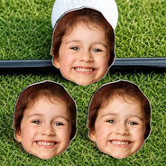 Playful, Custom Photo, Golf, Pet Lovers, Cut-Face Photo - Custom Photo Kid Dog Cat Pet Golf Ball Marker - Personalized Acrylic Magnetic Clip