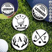 Playful, Golf, Gift For Yourself, Icon - Life Is Full Of Choices Monogram Golf Ball Marker - Personalized Acrylic Magnetic Clip