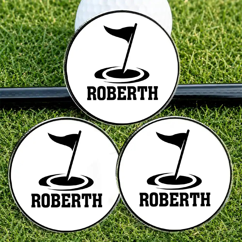 Playful, Golf, Gift For Yourself, Icon - Life Is Full Of Choices Monogram Golf Ball Marker - Personalized Acrylic Magnetic Clip