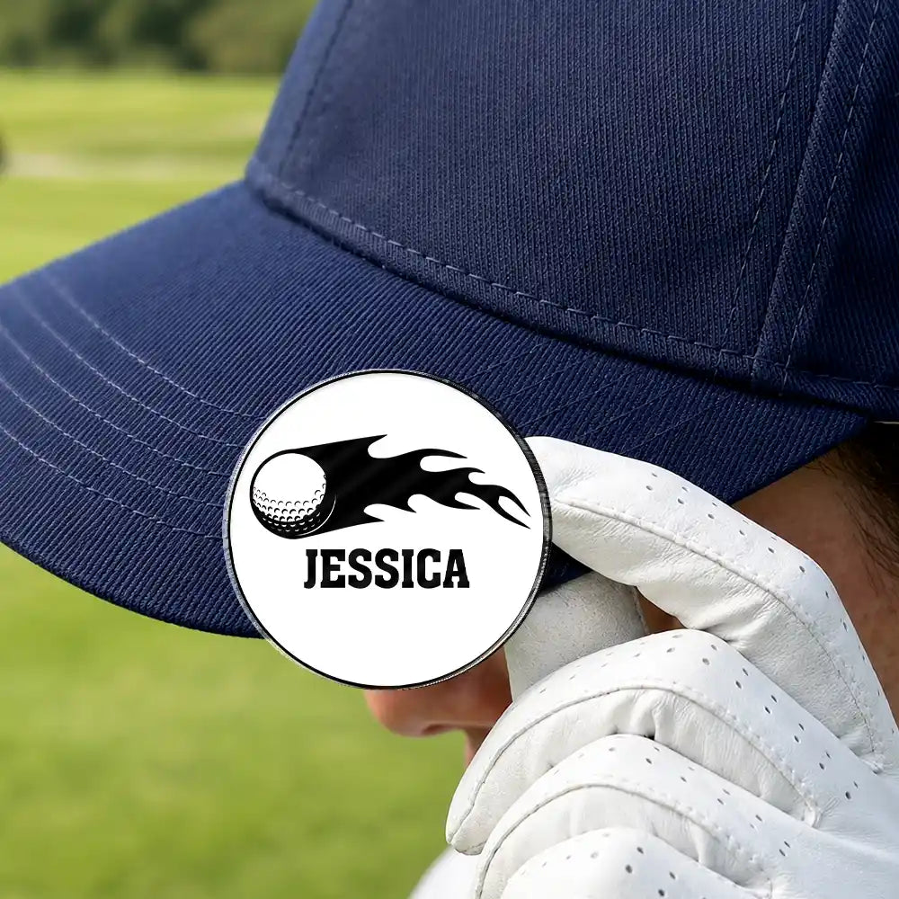 Playful, Golf, Gift For Yourself, Icon - Life Is Full Of Choices Monogram Golf Ball Marker - Personalized Acrylic Magnetic Clip