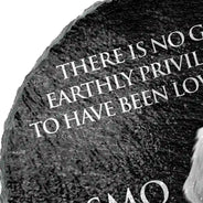Healing,Custom Photo,Pet Memorial,Pet Lovers,Memorial,Remove BG Photo - Custom Photo There Is No Greater Earthly Privilege Than To Have Been Loved By A Dog - Personalized Circle Memorial Garden Stone