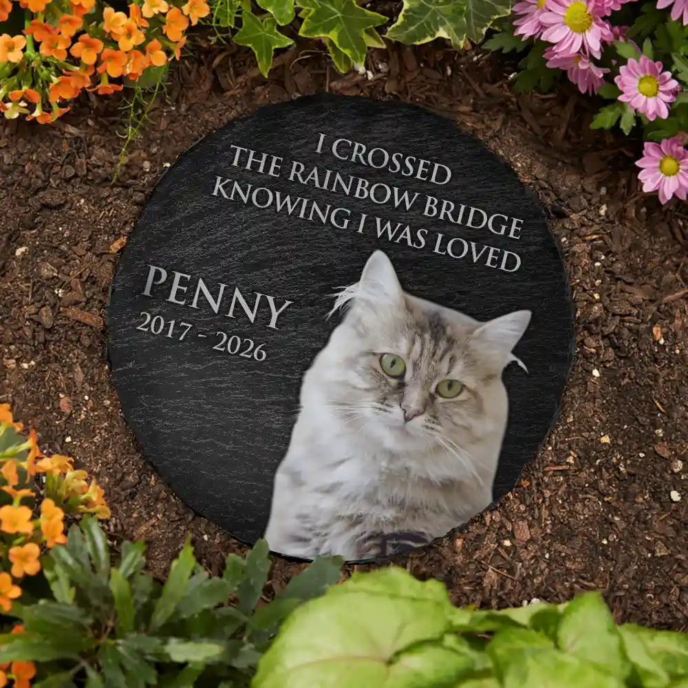 Healing,Custom Photo,Pet Memorial,Pet Lovers,Memorial,Remove BG Photo - Custom Photo There Is No Greater Earthly Privilege Than To Have Been Loved By A Dog - Personalized Circle Memorial Garden Stone