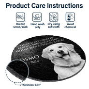 Healing,Custom Photo,Pet Memorial,Pet Lovers,Memorial,Remove BG Photo - Custom Photo There Is No Greater Earthly Privilege Than To Have Been Loved By A Dog - Personalized Circle Memorial Garden Stone
