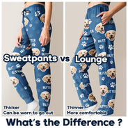 Playful,Custom Photo,Pet Lovers,Cut-Face Photo - Custom Photo Happy Dog Cat Pet - Personalized Pajama Pants