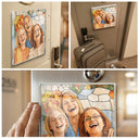Art Design,Family,Photo - Stained Glass,Happy - Custom Photo Stained Glass Mom Grandma Parents Family - Personalized Acrylic Magnet