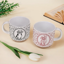 Art Design,Cozy,Pet Lovers,Photo - Pencil Sketch - Remove BG - Custom Photo Pencil Sketch Dog Cat Pet Portrait Toile Remembrance - Personalized Pottery Mug