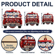 Independence Day,America 250th,Christmas,Proud,Family,Icon - Snowman 250 Years Of Freedom - Personalized Custom Shaped Wooden Ornament