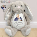 Parents, Art Design, Memorial Loved One, Healing, Memorial, Photo - Watercolor - Remove BG - Custom Photo Realistic Watercolor Art A Cuddle From Heaven Memorial - Personalized Soft Toy Bunny