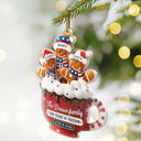 Independence Day,America 250th,Christmas,Proud,Family,Icon - Gingerbread Cup 250 Years Of Freedom - Personalized Custom Shaped Acrylic Ornament