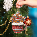 Independence Day,America 250th,Christmas,Proud,Family,Icon - Gingerbread Cup 250 Years Of Freedom - Personalized Custom Shaped Acrylic Ornament