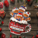 Independence Day,America 250th,Christmas,Proud,Family,Icon - Gingerbread Cup 250 Years Of Freedom - Personalized Custom Shaped Acrylic Ornament