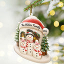 Family, Icon, Happy - Snowman Family Home - Personalized Custom Shaped Acrylic Ornament
