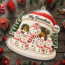 Family, Icon, Happy - Snowman Family Home - Personalized Custom Shaped Acrylic Ornament