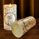 Art Design,Healing,Pet Memorial,Pet Lovers,Memorial,Photo - Pencil Sketch - Remove BG - Custom Photo Pencil Sketch Dog Cat Pet Portrait Toile Remembrance - Personalized Flameless LED Candle