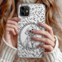 Art Design,Healing,Pet Memorial,Pet Lovers,Memorial,Photo - Pencil Sketch - Remove BG - Custom Photo Pencil Sketch Dog Cat Pet Portrait Toile Remembrance - Personalized Clear Phone Case