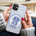 Art Design,Healing,Pet Memorial,Pet Lovers,Memorial,Photo - Pencil Sketch - Remove BG - Custom Photo Pencil Sketch Dog Cat Pet Portrait Toile Remembrance - Personalized Clear Phone Case