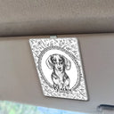 Art Design,Healing,Pet Memorial,Pet Lovers,Memorial,Photo - Pencil Sketch - Remove BG - Custom Photo Pencil Sketch Dog Cat Pet Portrait Toile Remembrance - Personalized Custom Shaped Acrylic Car Visor Clip