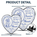 Art Design,Healing,Pet Memorial,Pet Lovers,Memorial,Photo - Pencil Sketch - Remove BG - Custom Photo Pencil Sketch Once By My Side Forever In My Heart - Personalized Heart Memorial Garden Stone