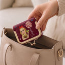 Playful,Gift For Yourself,Gift For Women,Vector,Icon - Gift For Her With Character And Birth Month Flower - Personalized Kiss Lock Jewelry Case