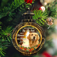 Art Design,Christmas,Pet Memorial,Sympathetic,Pet Lovers,Memorial,Photo - Stained Glass - Custom Photo Stained Glass Memorial Pet Forever In My Heart Always Loved - Personalized Candlelight Lantern Ornament