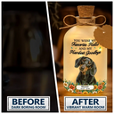 Art Design,Christmas,Pet Memorial,Sympathetic,Pet Lovers,Memorial,Photo - Stained Glass - Custom Photo Stained Glass Memorial Pet Forever In My Heart Always Loved - Personalized Short Bottle Light