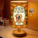 Art Design,Christmas,Pet Memorial,Sympathetic,Pet Lovers,Memorial,Photo - Stained Glass - Custom Photo Stained Glass Memorial Pet Forever In My Heart Always Loved - Personalized Fabric Lamp