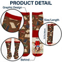 Confident,Christmas,Reading,Gift For Yourself,Gift For Women,Vector - Shhh I'm Reading Gift For Book Lovers - Personalized Socks