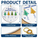 Sentimental,Christmas,Gift For Sibling,Icon - 3D Inflated Effect Pine Trees Brothers & Sisters Forever Linked Together - Personalized Ceramic Ornament