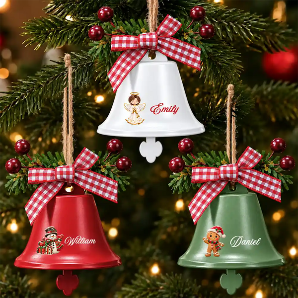 Christmas,Cozy,Family,Icon,Indoor Decor - Family Christmas Gift - Personalized Vintage Train Tree Hanging Decoration Bell Ornament