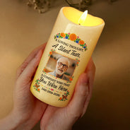 Custom Photo,Family,Sympathetic,Top Market,Upload Full Photo - Day Of The Dead Memorial - Personalized Custom Photo I'm Always With You Flameless LED Candle