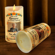 Custom Photo,Family,Sympathetic,Top Market,Upload Full Photo - Day Of The Dead Memorial - Personalized Custom Photo I'm Always With You Flameless LED Candle