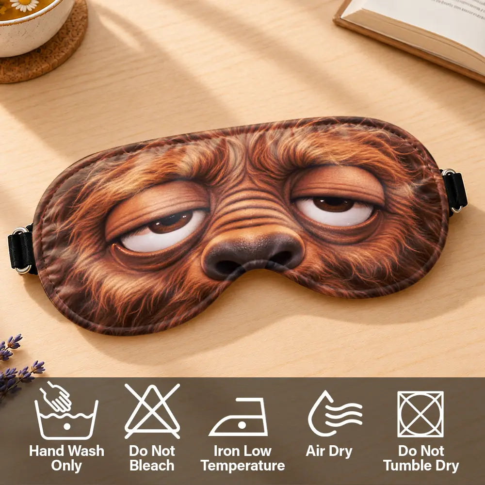 Afro Besties, Christmas, Gift For Bestie, Humorous, Icon, Travel - Travel Gag Gift For Best Friend, Bestie, Coworker - Personalized Sleepy 3D Animal Character Funny Sleep Mask